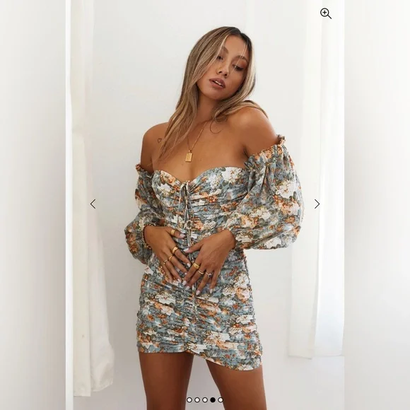 HELLO MOLLY RT: $85 BASQUE COUNTRY DRESS SAGE size XS - Picture 4 of 12